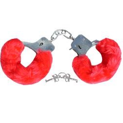 Picture of FURRY FLUFFY HAND CUFFS in Red