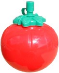 Picture of RETRO SQUEEZY TOMATO SAUCE DISPENSER BOTTLE in Red
