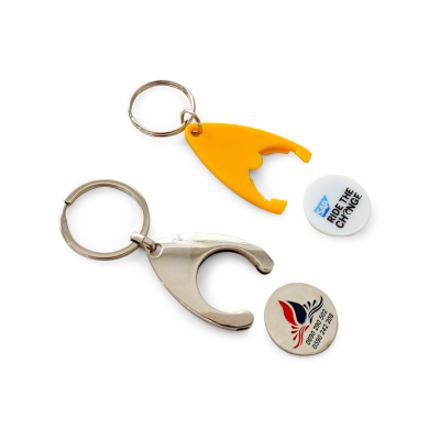 Picture of TROLLEY COIN KEYRING.
