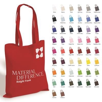 Picture of PRINTED COLOUR COTTON SHOPPER TOTE BAG.