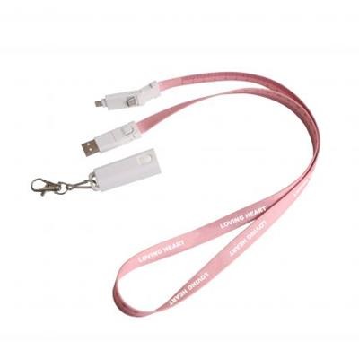 Picture of 6-IN-1 POLYESTER LANYARD CHARGER CABLE.