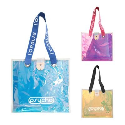 Picture of IRIDESCENT CLEAR TRANSPARENT TOTE BAG