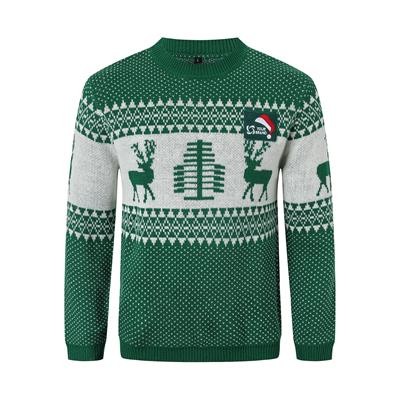 Picture of UNISEX ACRYLIC 2 COLOURS JACQUARD CHRISTMAS JUMPER.