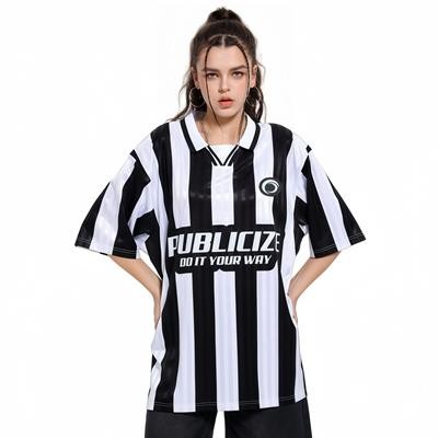 Picture of 100% POLYESTER UNISEX SUBLIMATION LOOSE RETRO POLO JERSEY
