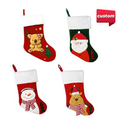 Picture of CUSTOM FELT PATCH CHRISTMAS STOCKING