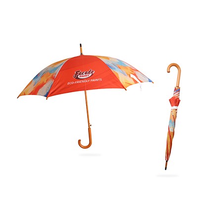 Picture of RPET WOOD UMBRELLA with Curve Handle