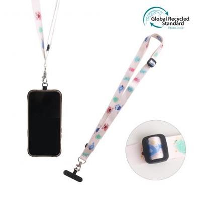Picture of ADJUSTABLE RPET PHONE LANYARD.