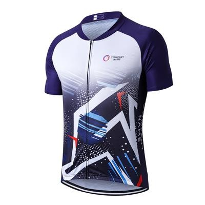 Picture of MENS SUBLIMATED STAND COLLAR RAGLAN SHORT SLEEVES CYCLING JERSEY.