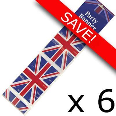 Picture of PACK OF 6 UNION JACK PARTY BANNERS