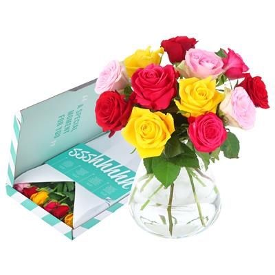 Picture of BLOOMPOST MIXED ROSES LETTERBOX GIFT SET