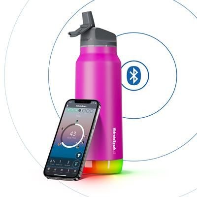 Picture of HIDRATE SPARK PRO 32OZ STRAW BOTTLE in Fruit Punch Pink.