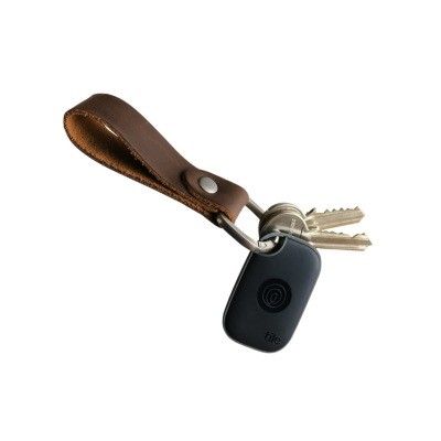 Picture of TILE PRO BLUETOOTH TRACKER WITH FULL GRAIN LEATHER KEYRING FOB.