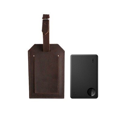 Picture of TILE SLIM BLUETOOTH TRACKER WITH LEATHER LUGGAGE TAG.