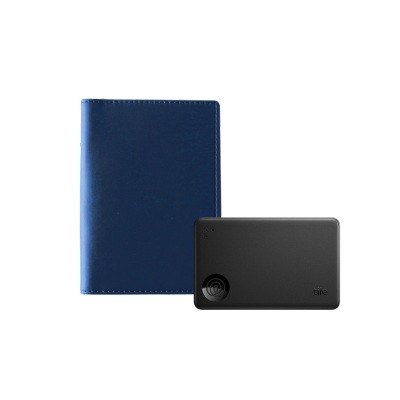 Picture of TILE SLIM BLUETOOTH TRACKER WITH VEGAN LEATHER PASSPORT WALLET.