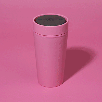 Picture of ROUND REUSABLE CUP MADE FROM RECYCLED BUBBLE GUM 12OZ in Sky Bue