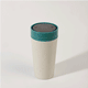 Picture of CIRCULAR CUP 12OZ in Chalk & Aquamarine