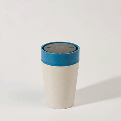 Picture of CIRCULAR CUP 8OZ in Chalk & Pacific Blue.