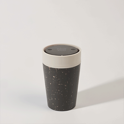 Picture of CIRCULAR CUP 8OZ in Grey & Pebble White.