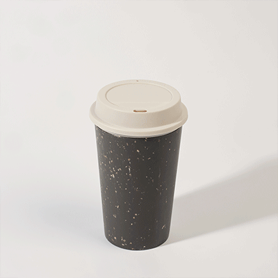 Picture of CIRCULAR CUP NOW 12OZ in Grey & Pebble White.