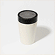 Picture of CIRCULAR REUSABLE CUP MADE FROM RECYCLED PAPER CUP 8OZ in Chalk & Ink Black