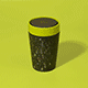 Picture of CIRCULAR REUSABLE CUP MADE FROM RECYCLED TRAINERS 8OZ LIME GREEN