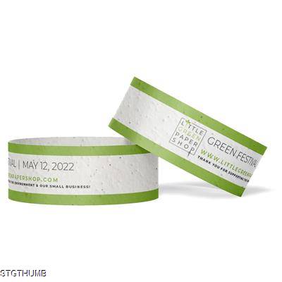 Picture of PLANTABLE SEED PAPER WRISTBAND.