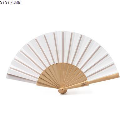 Picture of MILOS HAND FAN with Wood Ribs & Rpet Fabric.