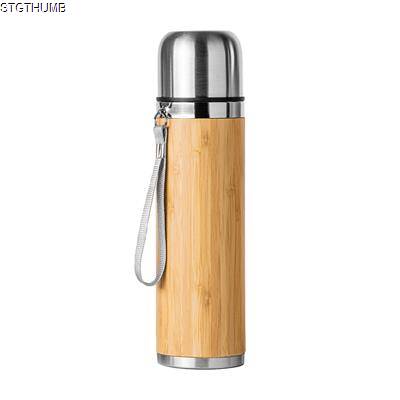 Picture of FENGI 420ML 304 STEEL THERMOS with Double Wall & Bamboo.