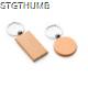 Picture of SILA NATURAL WOOD KEYRING in Two Designs with Metal Ring