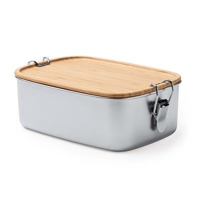 Picture of DAIKON 304 STAINLESS STEEL METAL LUNCH BOX with Bamboo Lid.