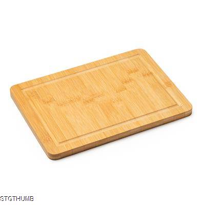 Picture of ANGUS RECTANGULAR NATURAL BAMBOO CHOPPING BOARD with Juice Rim.