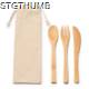 Picture of COLMER NATURAL BAMBOO CUTLERY SET