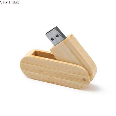 Picture of GUDAR USB MEMORY STICK with Main Structure in Natural Bamboo.