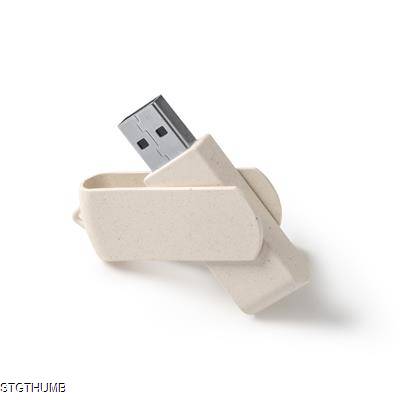 Picture of KINOX USB MEMORY STICK with Main Structure & Swivel Clip in Wheat Fibre.