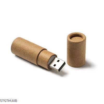 Picture of VIKEN CYLINDRICAL USB MEMORY STICK in Recycled Cardboard Card.