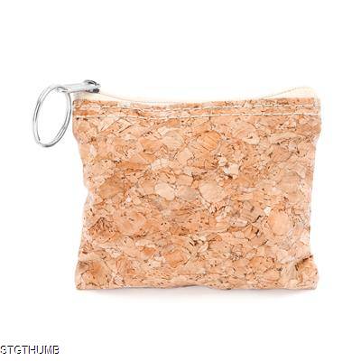 Picture of LIMOSA NATURAL CORK PURSE with Silver Ring in Zip Puller