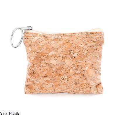 Picture of LIMOSA NATURAL CORK PURSE with Silver Ring in Zip Puller.