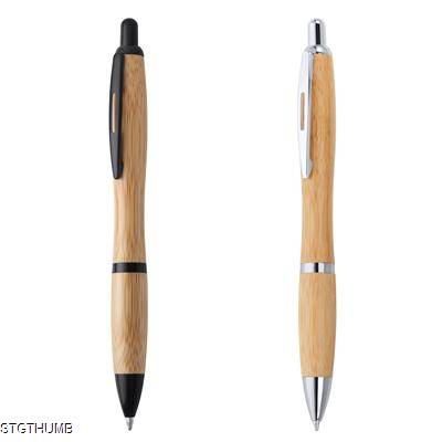 Picture of SAGANO BALL PEN in Bamboo with Push Button.