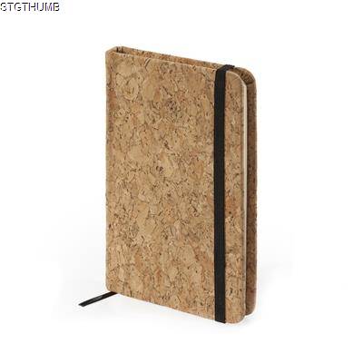 Picture of CALES A6 NOTE PAD with Hard Natural Cork Covers.