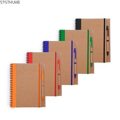 Picture of ALANI SPIRAL RING NOTE BOOK with Recycled Cardboard Card Hardcovers.