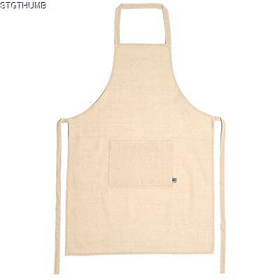 Picture of TABER APRON in 100% Fairtrade Cotton with Front Pocket.