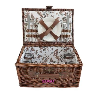 Picture of ENGLISH STYLE PICNIC BASKET SET FOR 2.