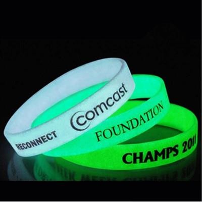 Picture of GLOW in the Dark Silicon Wristbands W & Custom Imprint