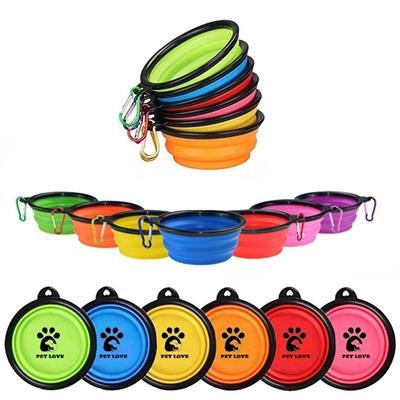 Picture of SILICON COLLAPSIBLE PET BOWL with Carabiner