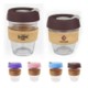 Picture of REUSABLE TEMPERED GLASS COFFEE CUP with Spill Proof Lid 240ml & 350ml