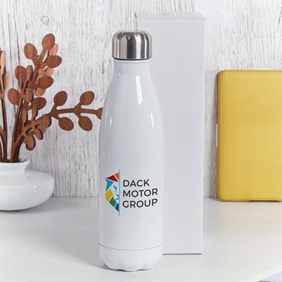 Picture of EXPRESS S & S 500ML WHITE THERMAL INSULATED WATER BOTTLE