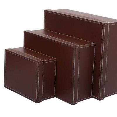 Picture of SMALL STORAGE BOX - BONDED LEATHER BOX with Lid