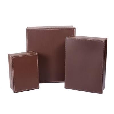 Picture of LARGE STORAGE BOX - BONDED LEATHER BOX with Lid