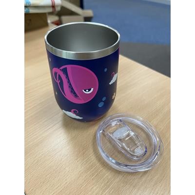 Picture of STAINLESS STEEL METAL CURVE BOTTOM MUG.