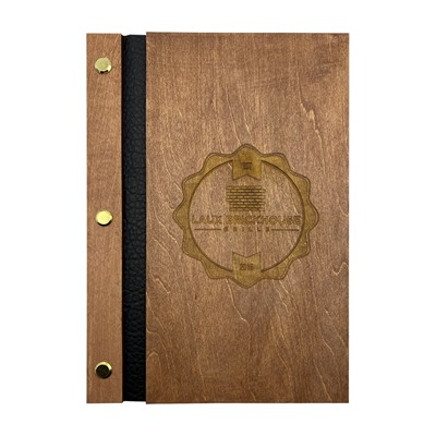 Picture of WOOD MENU COVER A5